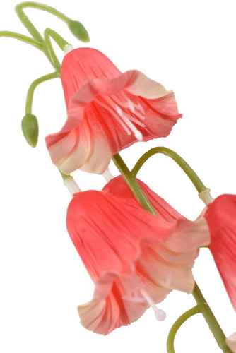 Vara De Campana Flores Artificiales Primavera 110 Cm Hc01803 Color Rojo Y Blanco