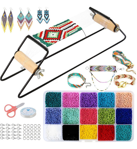 Kit Para Hacer Pulseras Para Niñas,mostacillas 15 Colores  