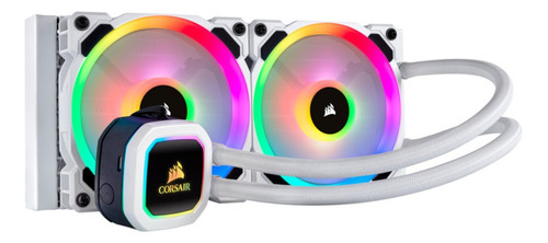 Enfriador de agua blanco RGB Corsair Hydro H100i Platinum Se, 240 mm