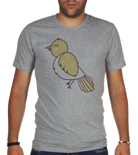 Remera De Hombre Pajaro Amarillo Ojos Cerrados