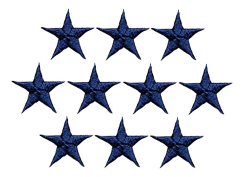 10 Parche Bordado Estrella  Insignia Azul Marino 5 8 