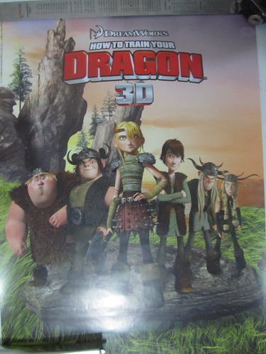 Poster Promocional Como Entrenar A Tu Dragon 3d Version 3