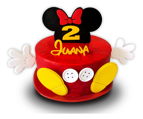 Adorno Para Torta Minnie Mouse  Personalizado - Impresion 3d