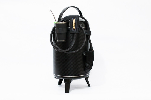 Garrafa Tereré Jet Série Golden Black 9,5l+suporte Carro