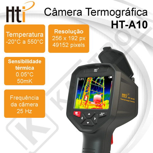 Câmera Termográfica Termovisor Wifi Hti Ht-a10 256x192px