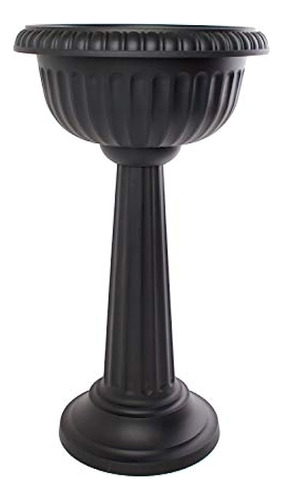 Macetero Con Pedestal Bloem Grecian Urn, 18  , Negro