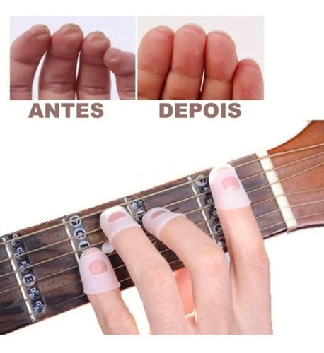 Protetor De Dedos Para Tocar Violão, Guitarra E Ukulele Cor Transparente Tamanho G