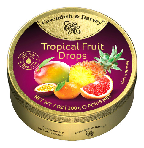 Bala Frutas Tropicais - Drops Cavendish & Harvey 200g