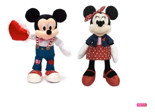 Disney Store Peluches Mickey Minnie San Valentin Liquidacion