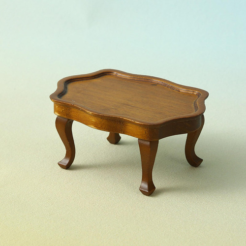 T 1:12 Escala Mesa De Muñeca De Madera Tabla Fewend Play Toy