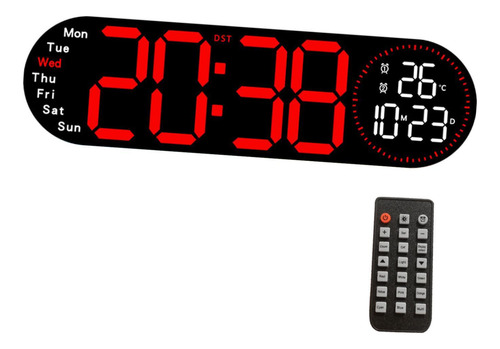 Reloj De Reloj De Pared Digital Reloj De Escritorio Led Rojo