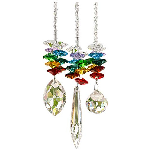 Cristales Prismas Arcoíris Suncatcher 3pcs