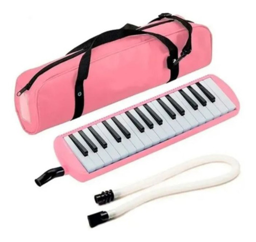 Melodica Fussen 32 Notas Con Estuche Y Boquilla Rosado