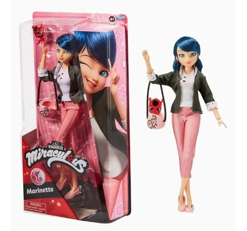 Miraculous Marinette Ladybug Muñeca Original Incluye Tikki