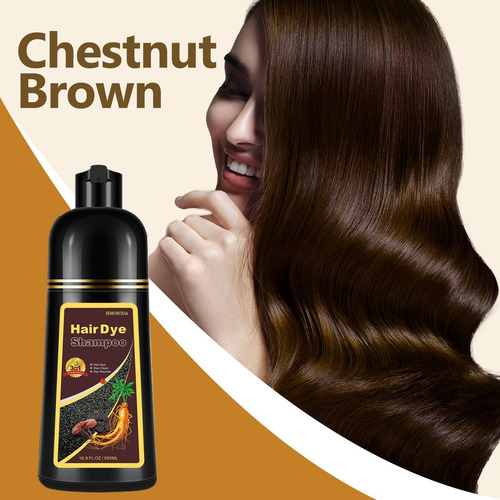 Shampoo Instantâneo Para Tintura De Cabelo Castanha 3%