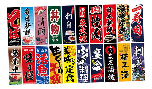Banderas Colgantes Del Empavesado Del Sushi Japonés 20pcs