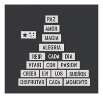 Comprar Kit Stencil Frases Positivas Deco Navidad Noreste Ideas 