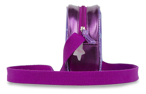 Bolsa tiracolo Cloe para menina com estampa de estrela roxa