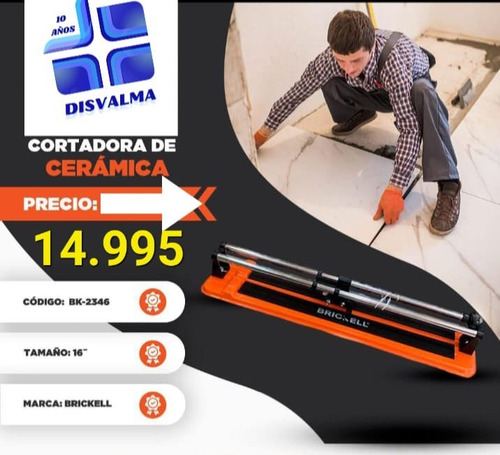 Cortadora De Cerámica 16 Pulgadas Brickell