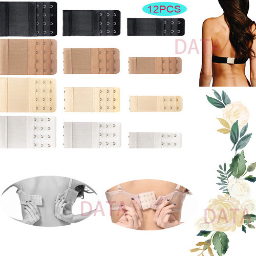 Extensiones Bra Brasier Mujer Extensores 3 Ganchos12pcs