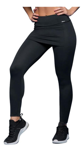 Calça Legging Com Saia Sport Fitness Academia Selene