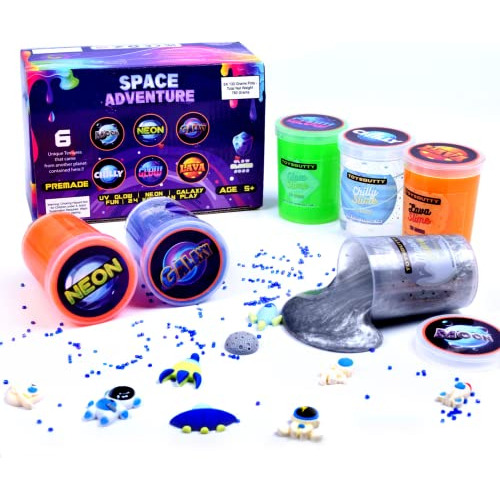 Kit De Slime Niñas Y Niños, 6 Slimes Estirables De Ga...