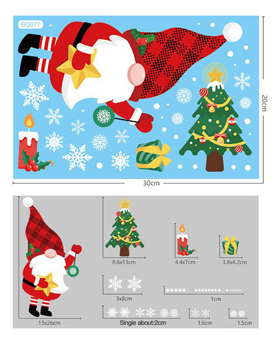 Mapa De Compras Con Pegatinas De Papá Noel Rudolph Para Deco