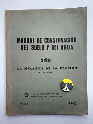 Libro Mecánica De La Erosión Cpena 165j3 (Usado)