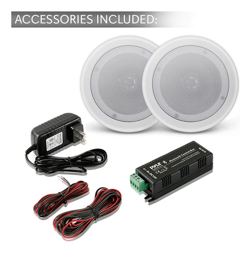 Pyle Par De 6.5 Bluetooth Montaje Empotrado En Pared Sistem