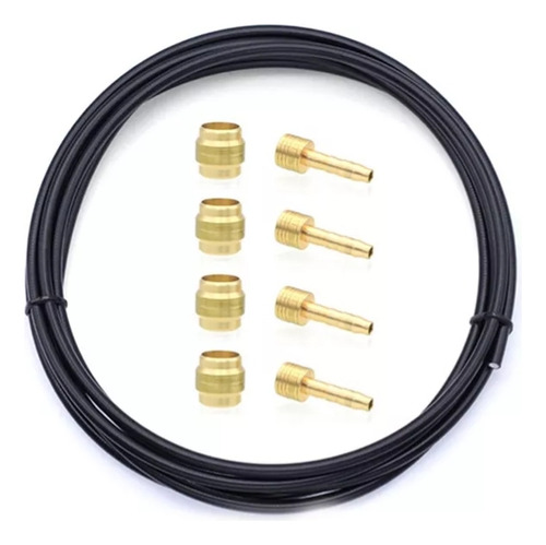 Kit De Manguera De Freno Para Bicicleta Dfgd Con Inserto De Conexión De Latón, Manguera De Freno Hidráulico De 2.5m Compatible Con Shimano Bh59, Avid, Sram, Magura (negro Magura).