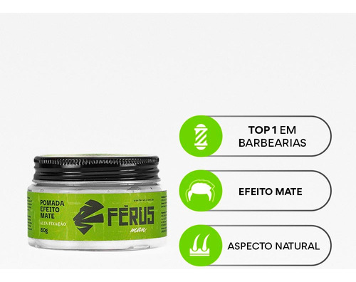 Pomada Efeito Mate Ferus - Combo 1 Pó + 1 Mate