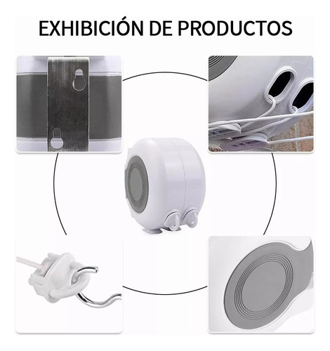 Tendedero Retráctil 2 Cuerdas 30 Metros Distancia Ajustable