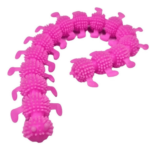 Ciempiés De Goma Estirable Antiestrés - Pumy Toys Color Rosa