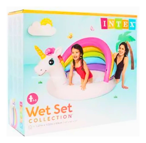 Piscina Inflable Unicornio Para Bebé +1-3 Años