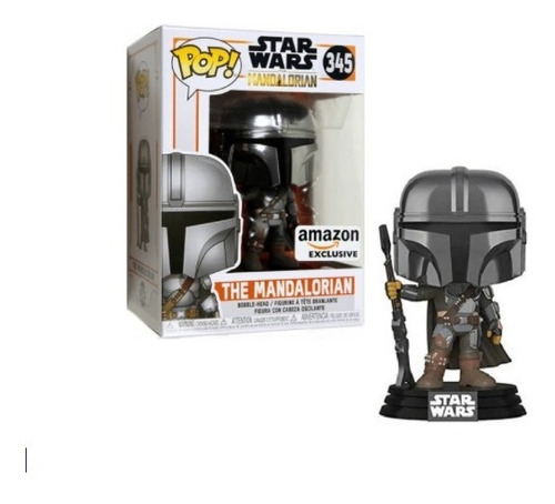 Funko Pop Mandalorian Chrome Star Wars Cromado Amazon