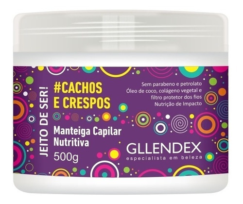 Mascara Nutritiva Manteiga Jeito De Ser Gllendex 500ml