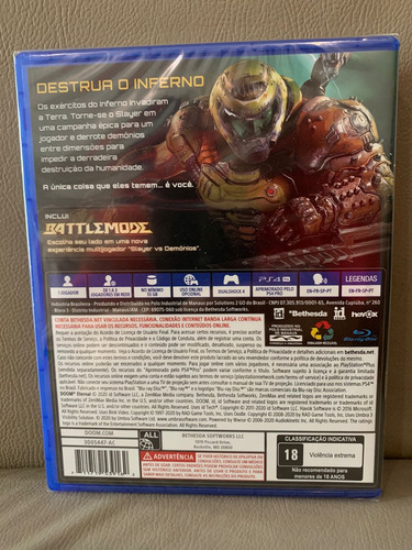 Jogo Playstation 4 - Doom: Eternal - Lacrado!! (Usado)