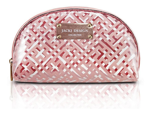 Necessaire Feminina Meia Lua Rosa Diamantes Jacki Design