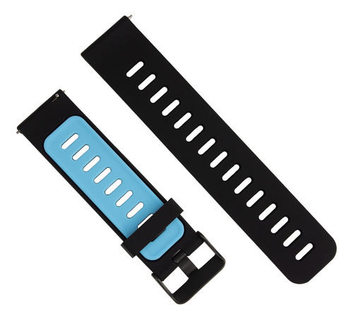 Pulseira Color Compatível Xiaomi Watch S3 / Haylou Watch S8 Cor Preta/azul
