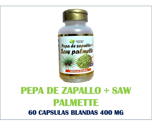 Saw Palmette + Pepa De Calabaza 60 Cápsulas Blandas 400 Mg