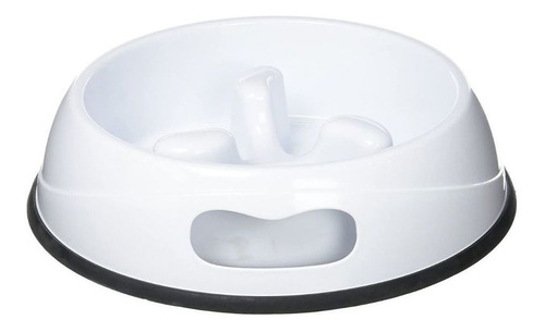 Comedero para mascotas Pawise Slow Feeding Bowl con capacidad de 1500g color blanco