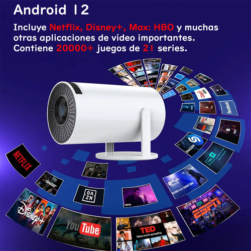 Proyector Android Wifi Hy300 Gamer Portatil Smart Tv 4k