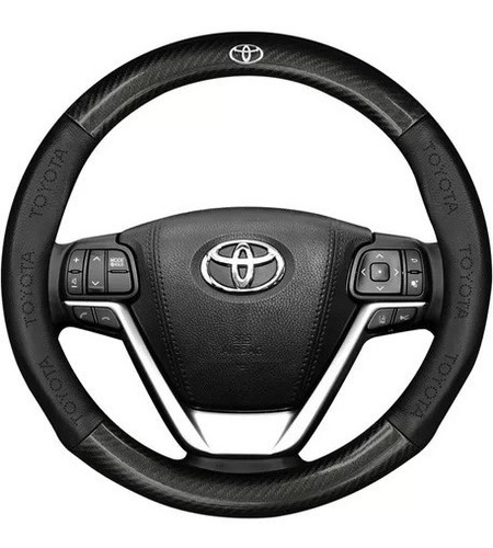 Funda De Fibra De Carbono Para Volante Toyota Piel Perforada