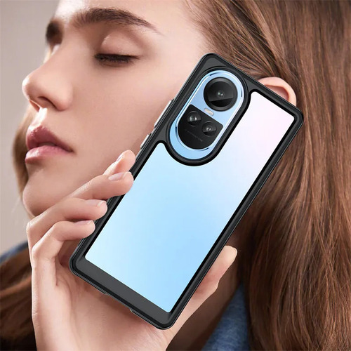 Funda For Reno 10 Pro Silicona Transparente Piel.-.