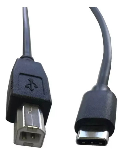 Cable Usb C Para Impresora C/b 1.5 Metros Color Negro