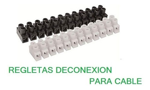 Regletas De Conexión Para Cable Calibre 12 Awg Blanca