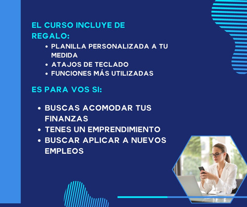 Imagen 2 de 5 de Curso De Excel - Lo Mas Utilizado. Virtual E Individual