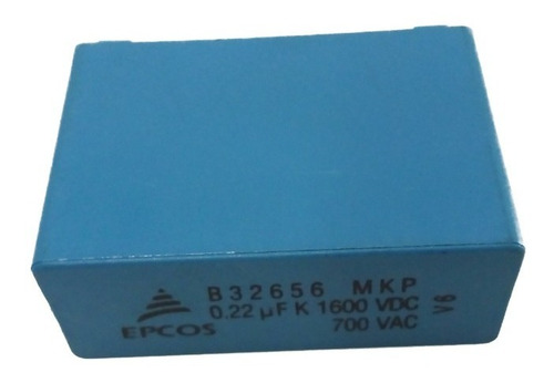 Imagem 1 de 3 de Capacitor Filme Epcos B32656 Mkp 0.22 Uf K 1600 Vdc 700 Vac