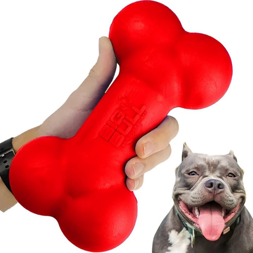 Brinquedo Cachorro Grande Porte Pet Osso Anti Stress Cães G Cor Vermelho