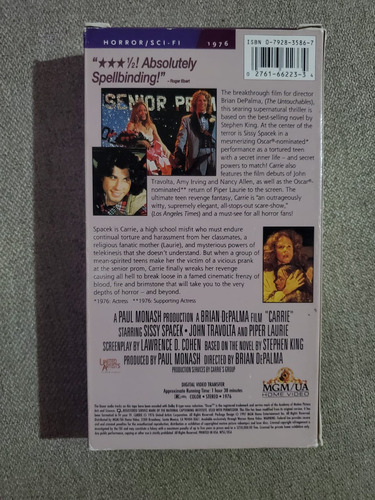 Pelicula Carrie Vhs (Usado)